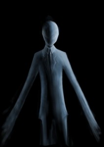 Artistic depiction of the Slender Man by LuxAmber. Image provided by Wikipedia.